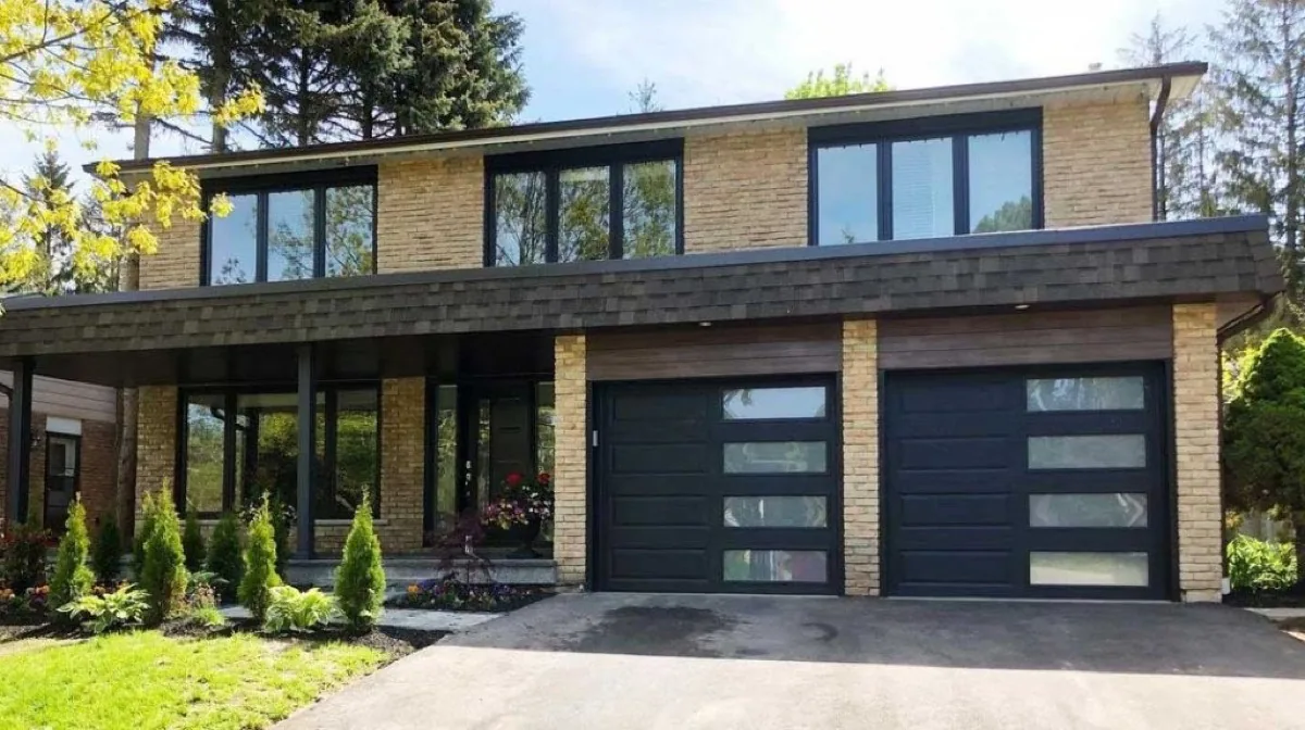 GTA home with new black-framed windows