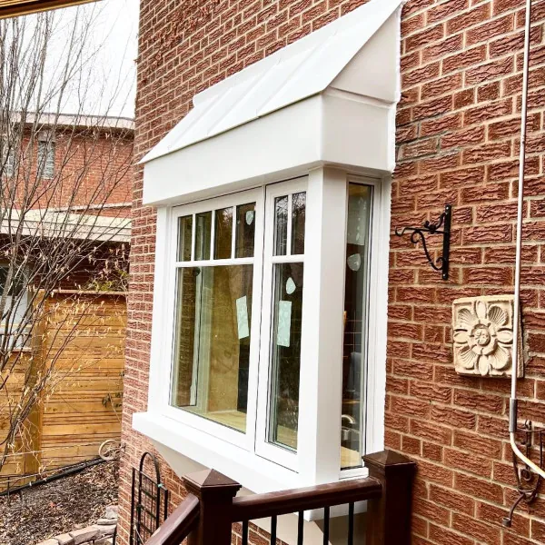 Box bay window on red brick, Mississauga